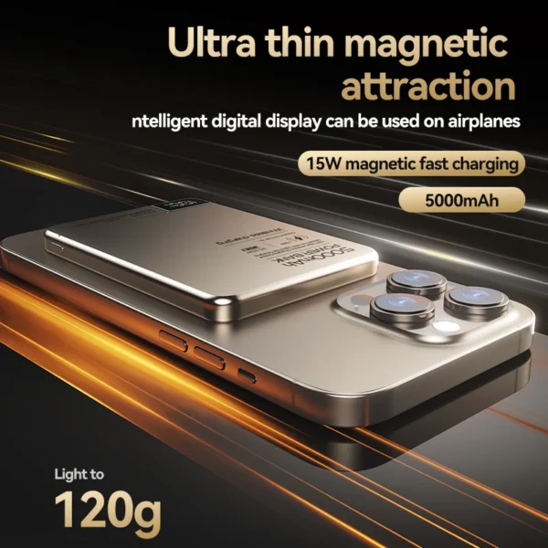 Xiaomi High quality Alloy 10000mAh Fast Charger Power Bank With Battery Powerbank Magnetic Wireless Phone Charger For Magsafe