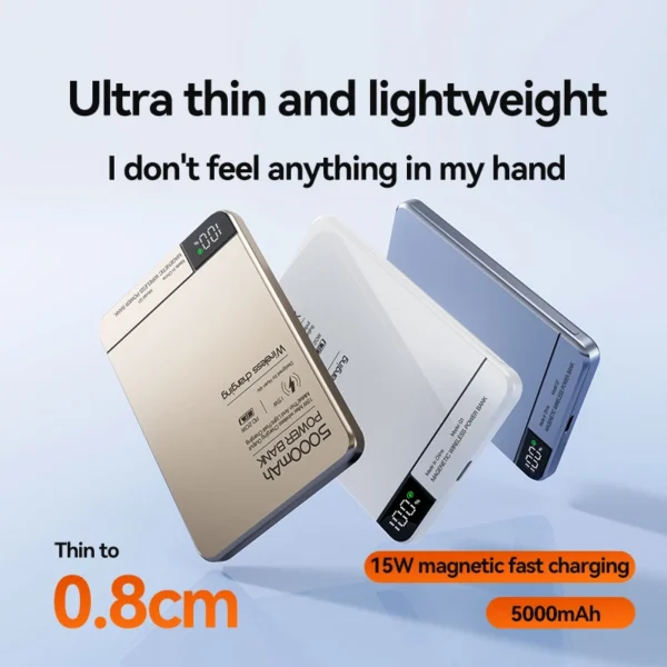 Xiaomi High quality Alloy 10000mAh Fast Charger Power Bank With Battery Powerbank Magnetic Wireless Phone Charger For Magsafe